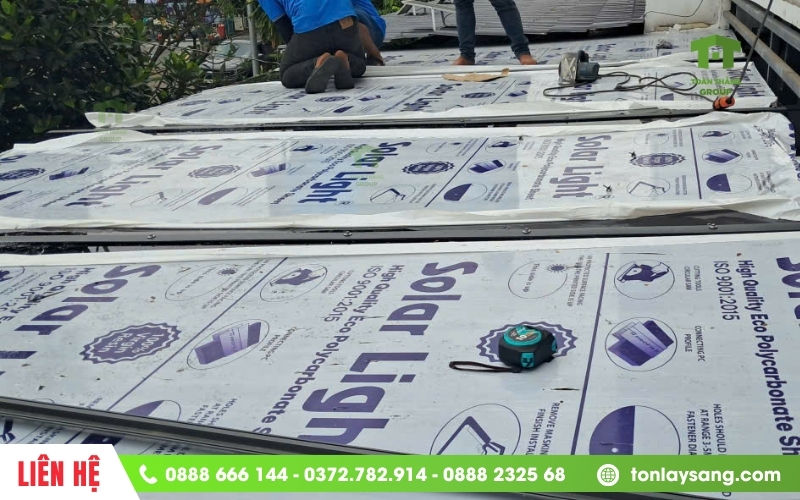 Thi công đúng kỹ thuật giúp tăng tuổi thọ của tấm polycarbonate