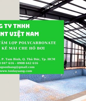 Tấm lợp polycarbonate IMEX PNT Việt Nam - Đơn vị cung cấp giải pháp mái che hồ bơi chuyên nghiệp 