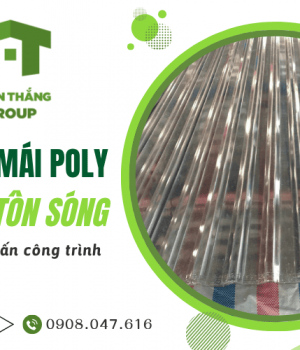 Tạo điểm nhấn công trình với tấm lợp mái poly dạng sóng cao cấp