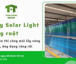 Poly Solar Light rỗng ruột vật liệu thi công mái lấy sáng giá rẻ, ứng dụng rộng rãi