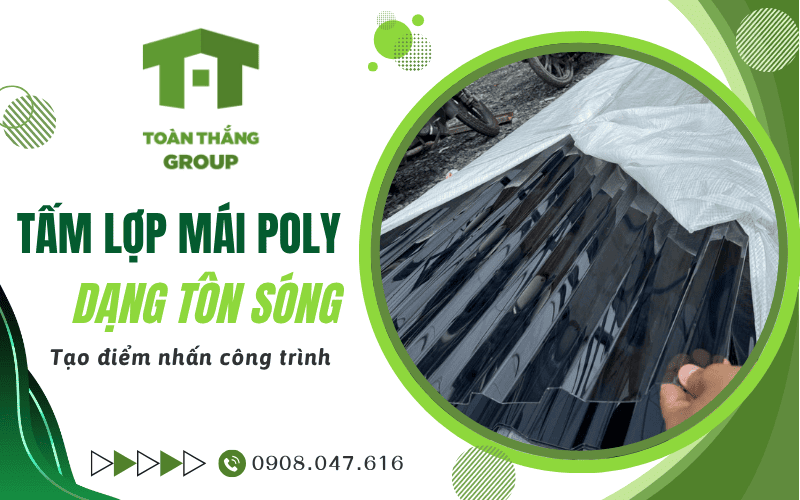 Tấm lợp mái poly dạng sóng