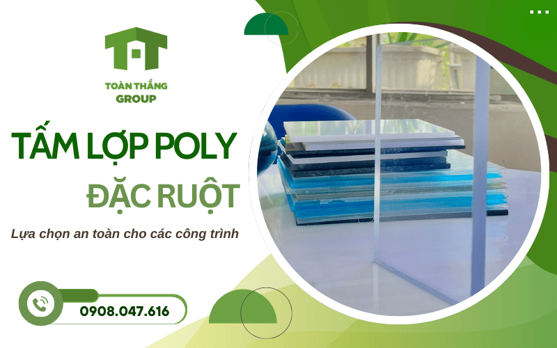 tấm lợp poly đặc ruột