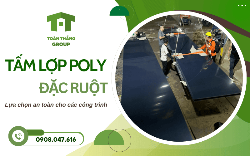 tấm lợp poly đặc ruột