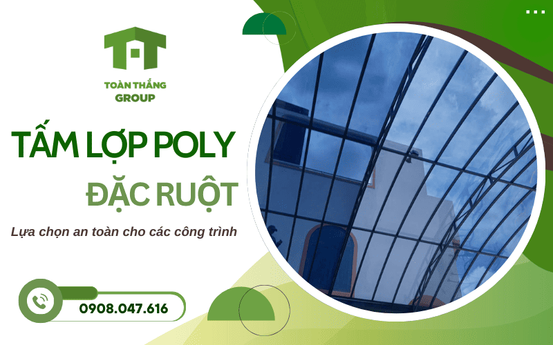 tấm lợp poly đặc ruột